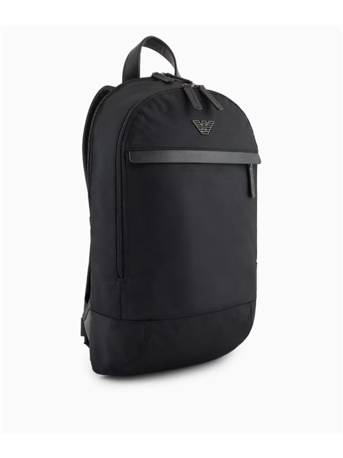 RECYCLED NYLON BACKPACK ASV EMPORIO ARMANI | EM000964.AF13454UC001 BLACK BEAUTY